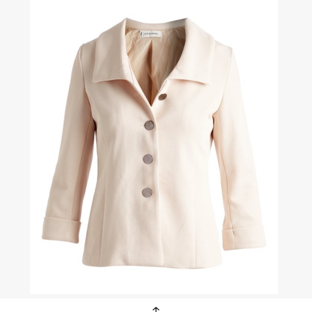 New Cream Button Up Blazer Size Small